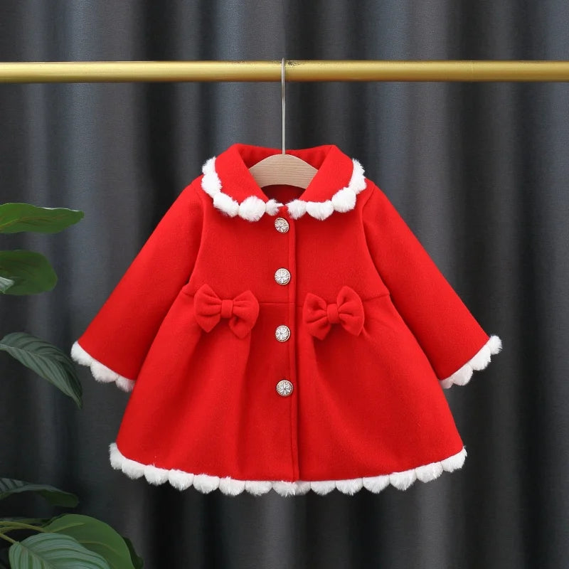 Baby Girl Collar Design Long Sleeves Winter Outfit childrensterritory