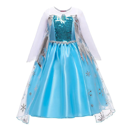 Kids Girls Jasmine Elsa Anna Bella Rapunzel Costumes childrensterritory