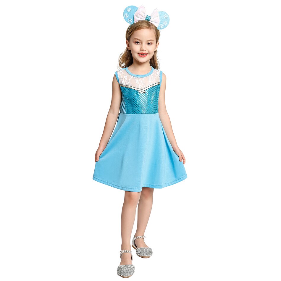 Kids GIrls Disney Princess Birthday Party Costume for Summer childrensterritory