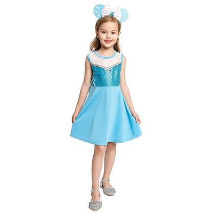 Kids GIrls Disney Princess Birthday Party Costume for Summer childrensterritory