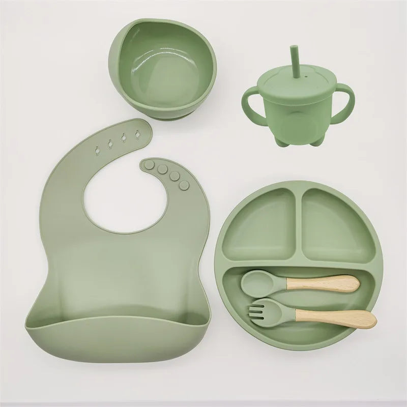 Baby 6/8-piece Silicone Tableware Set