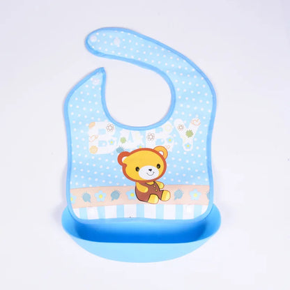 Soft Waterproof Cartoon Printed Adjustable Baby Bibs