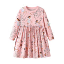 Kids Girls Princess Dancing Girls Print Winter Party Dresses