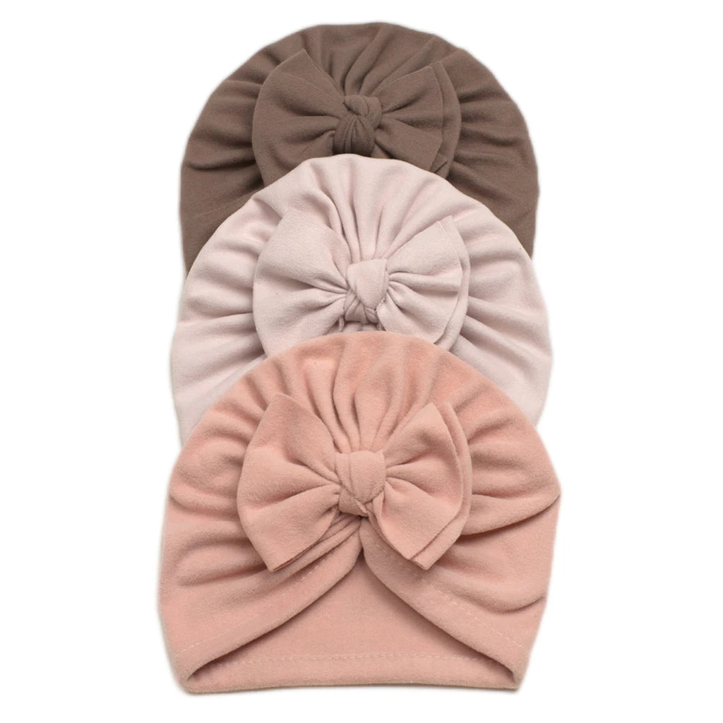 Baby Boys/Girls Bow Knotted Beanie/Photography Props