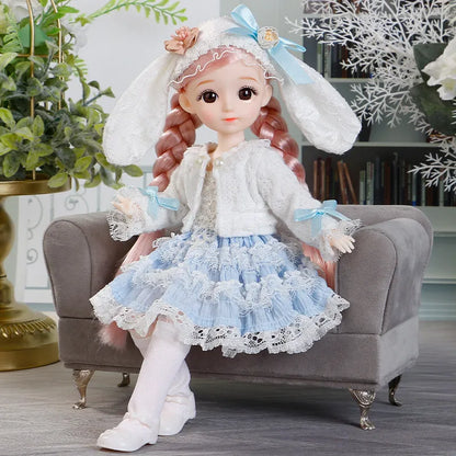 1/6 3D Eyes Girl Doll and Clothes with Multiple Removable Joints childrensterritory