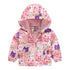 Little Boys Girls Cartoon Dinosaur Print Zipper Hooded Jackets childrensterritory