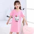 Kids Girls Unicorn Cartoon Design Soft Cotton Long Night Dresses
