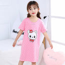 Kids Girls Unicorn Cartoon Design Soft Cotton Long Night Dresses