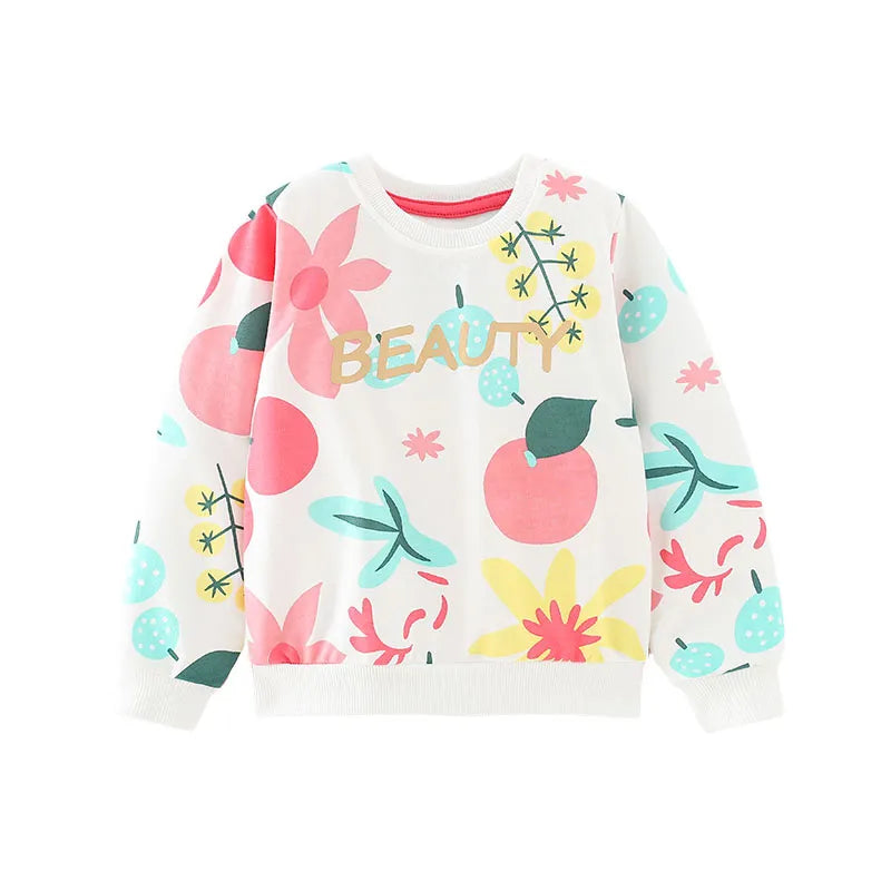 Kids Apples Print Girls Boys Sweatshirts for Winter childrensterritory
