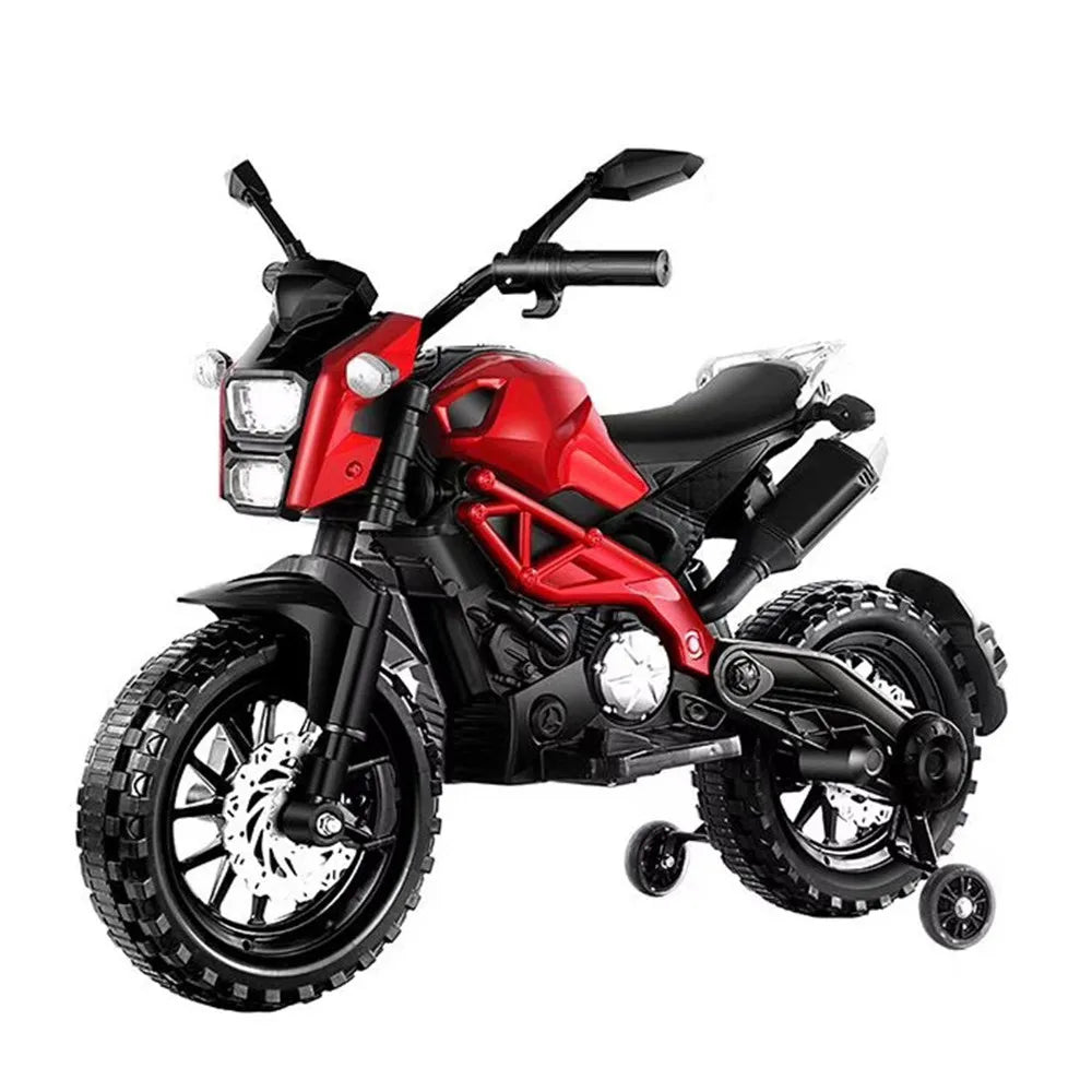 Kids Electric 12V Motorcycle with Training Wheels childrensterritory