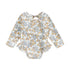Floral Print Baby Girl Backless Long Sleeve Swimwear childrensterritory