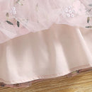 Bowknot Floral Embroidered Mesh Dress for Baby Girl's Events childrensterritory