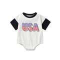 4th of July Letter Print Baby Bodysuit Set childrensterritory