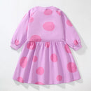 Girls Long Sleeves Bees Cartoon Print Casual Dresses childrensterritory