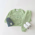 Cartoon Printed Solid Colors Tracksuit Set for Baby childrensterritory
