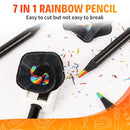 10 Pcs 7-in-1 Rainbow Drawing Pencil for Kids childrensterritory