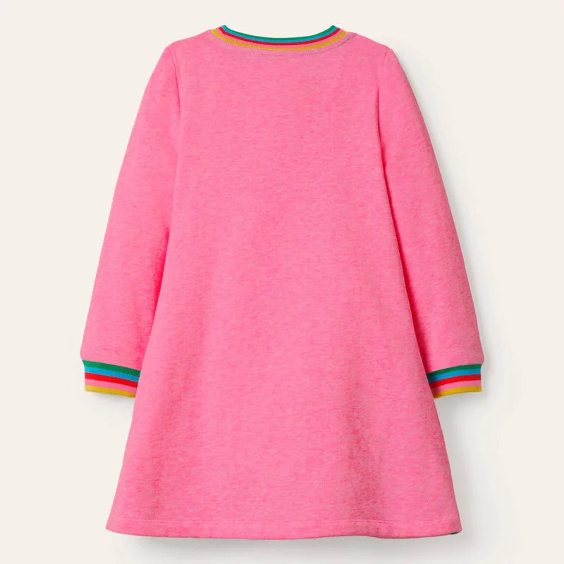 Lovely Cartoon Animals Design Little Girls Casual Dresses childrensterritory
