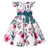 Flower Print Kids Girls Elegant Birthday Party Dresses childrensterritory