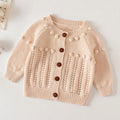 Baby Flowers Embroidered Long Sleeves Knitted Cardigans childrensterritory