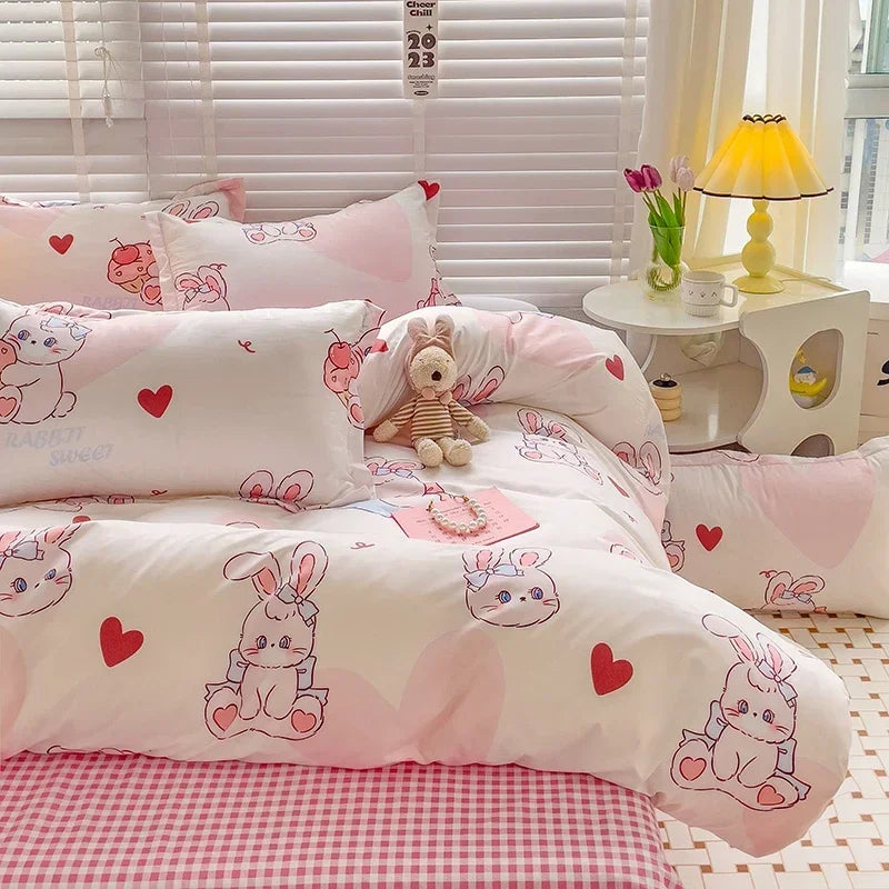 Soft & Breathable Cartoon Print Kids Bedsheets