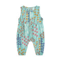 Floral Baby Girls Sleeveless Casual Cotton Jumpsuits childrensterritory