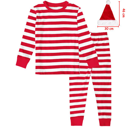 Kids Boys Girls Elk Green Red Christmas Pyjamas