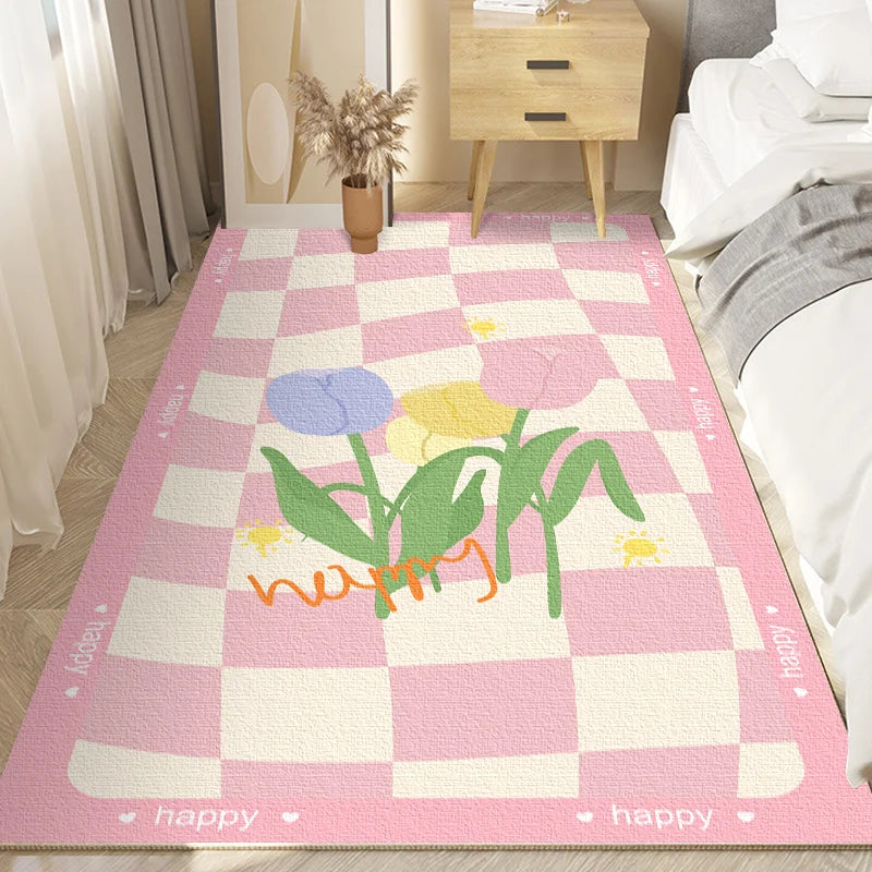 Cute Cartoon Girly Large Area Rugs for Kids Bedroom, Living Room childrensterritory