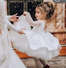 Little Girls Vintage Tulle Long Sleeve Princess Party Dresses childrensterritory