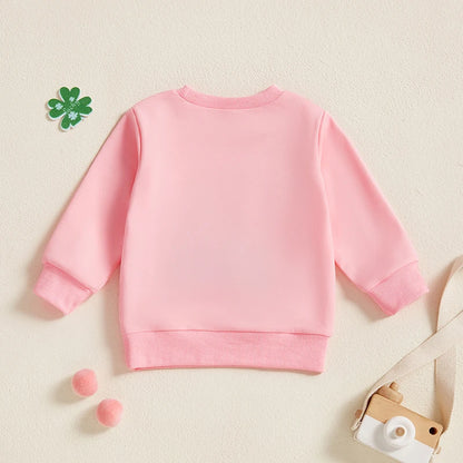 Casual Embroidered Irish Sweatshirt for Little Girls childrensterritory