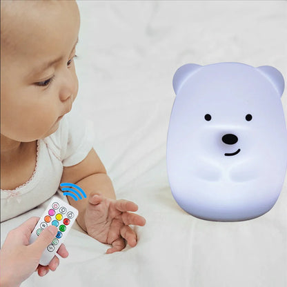 Rechargeable Owl LED Night Light in 9 Colors for Kids Room childrensterritory