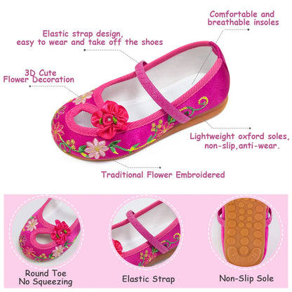 Kids Girls Mary Jane Ballerina Flats Casual Shoes childrensterritory