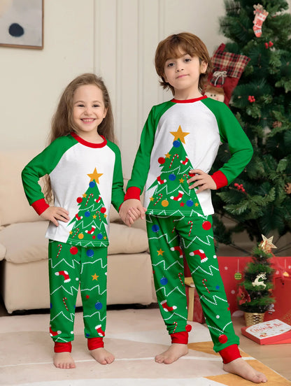 Long Sleeves Christmas Print Family Matching Clothing Set