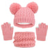 Thick Knitting Warm Baby/Kids Hat Gloves Scarf Set childrensterritory