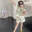 Kids' Korean Style 2-Piece Top and Wide-Legged Pants Suit for Girls childrensterritory
