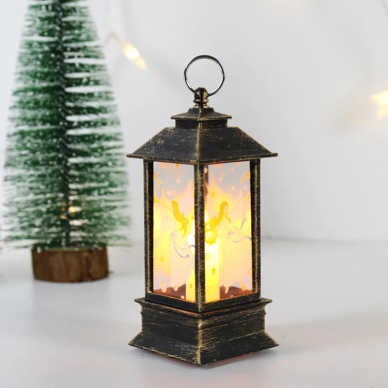 1pc Led Santa Claus, Snowman Hanging Lantern For Xmas
