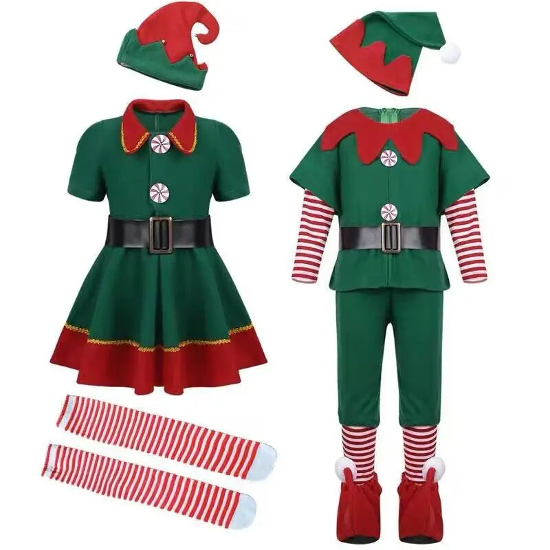 Collar Design Long Sleeves Christmas Family Matching Costumes childrensterritory
