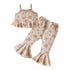 Kids Girls Floral Print Sleeveless 2Pcs Summer Outfit Set childrensterritory