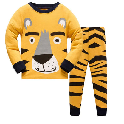 Kids Boys Cartoon Excavator Print Pyjamas Sets childrensterritory