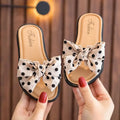 Nonslip Cross Slippers with Bowknot for Kids Girls