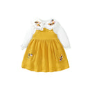 Little Girls Cotton Flowers Shirt + Dress Set for Autumn, Spring childrensterritory