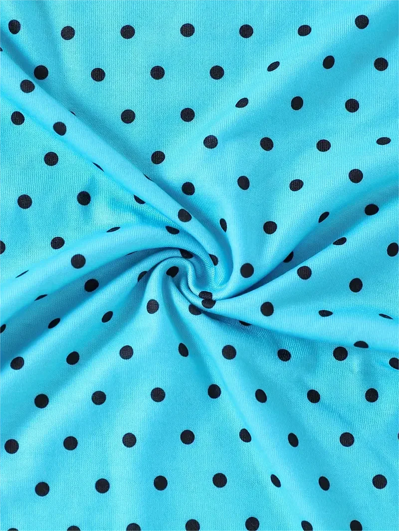 Kids Girls Dots &amp; Kitty Print Long Sleeve Casual Dress childrensterritory