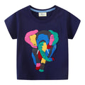 Kids Girls Cartoon Unicorns Design Summer Cotton Tees