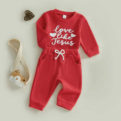 Baby Boys’ Embroidered Winter Casual Outfit Set childrensterritory