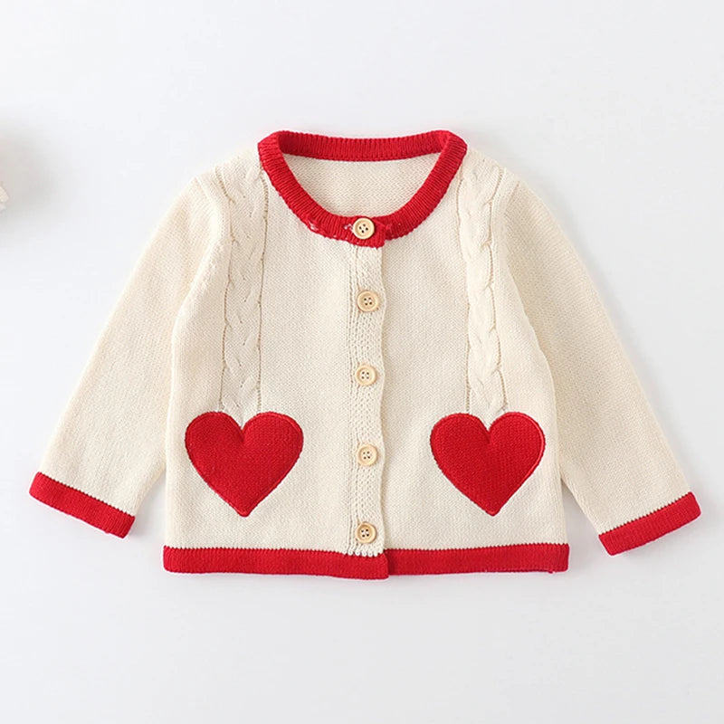 Baby Flowers Embroidered Long Sleeves Knitted Cardigans childrensterritory