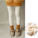 Kids Girls Warm Cotton Ribbed Leggings