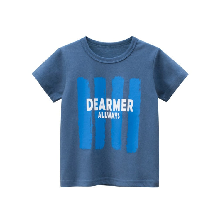 Graffiti Print Kids Boys Girls Summer Cotton T-Shirt Top childrensterritory
