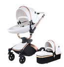 Luxury 3 IN 1 PU Leather 360-Degree Rotating Baby Stroller childrensterritory