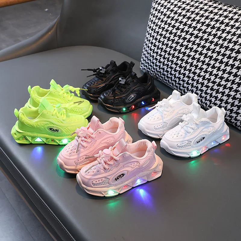 Lightweight Soft Soled Luminous Fashionable Sneaker for Toddler childrensterritory