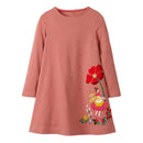 Long-Sleeved Printed Summer Dresses For Girls childrensterritory