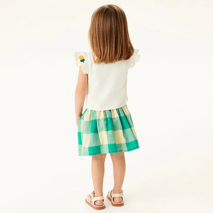Kids Girls Embroidery Top and Bottom Cotton Clothes Sets childrensterritory